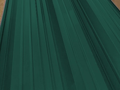 Окрашенный профнастил НС44-1000, 0,4 мм, зеленый мох