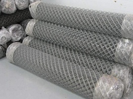 Сетка рабица плетеная 55х55х1.5, оцинкованная