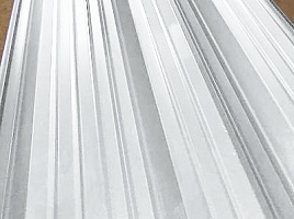 фото 1 - окрашенный профнастил с21-1000, 0,4 мм, серо-белый